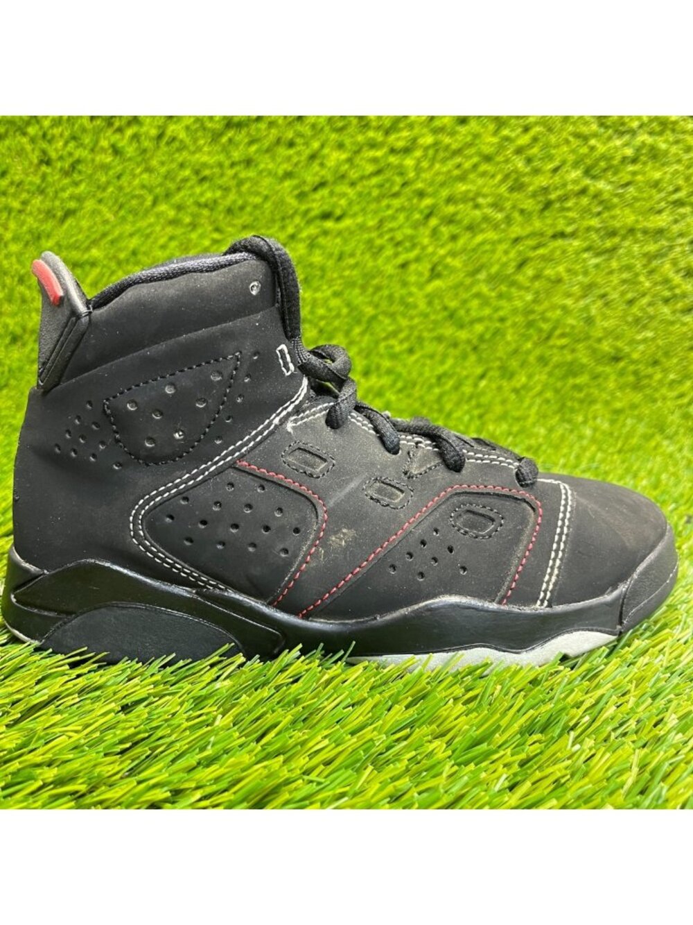 Nike Air Jordan 6-17-23 Boys Size 1Y Black Athletic Basketball Shoes Sneakers